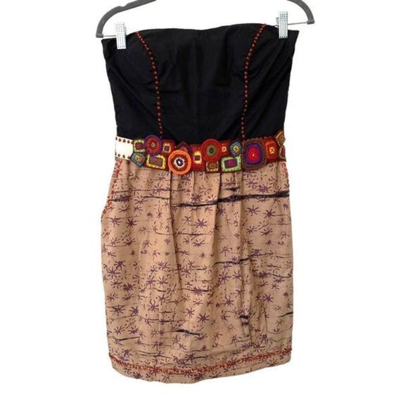 ANTHRO Gisele Barbosa Sleeveless Mini Dress‎ with Belt - Picture 1 of 4